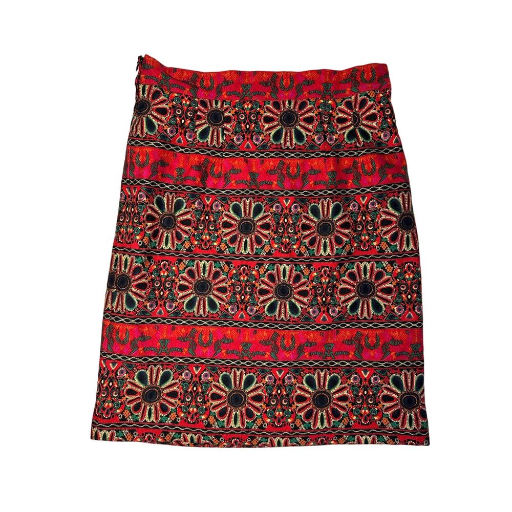 Molly Bracken Floral Geometric Pencil Skirt Size Small